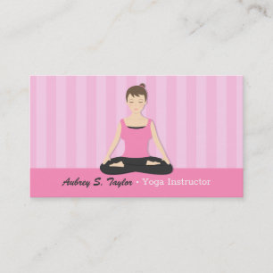 Meditation Girl Yoga Instructor Business Cards