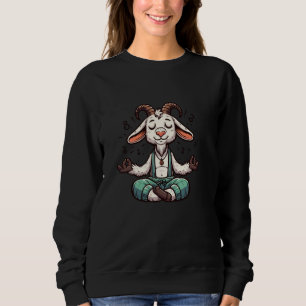 Meditation Goat Yoga Pose Relaxing Animal Sweatshirt