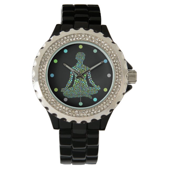 Meditation Half Lotus Yoga Spiritual 5th Dimension Watch (Front)