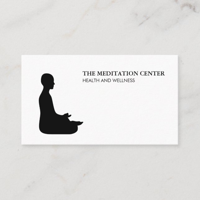 Meditation Health and Wellness Business Card (Front)
