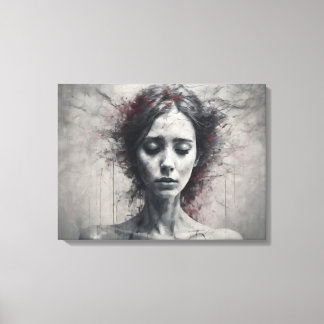 Meditation in a chaotic state of mind canvas print