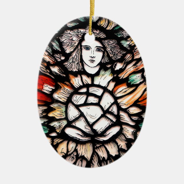 Meditation in colours. ceramic tree decoration (Front)