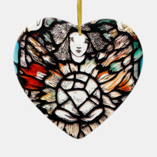 Meditation in colours. ceramic tree decoration