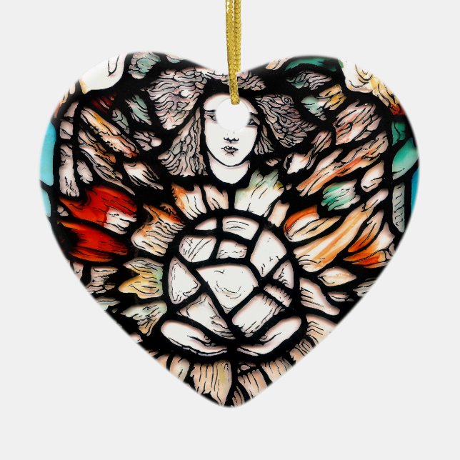 Meditation in colours. ceramic tree decoration (Front)