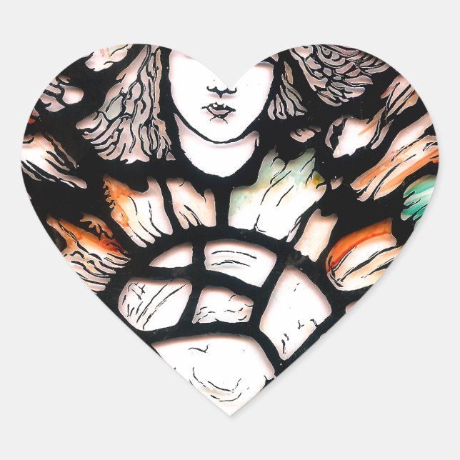 Meditation in Colours Heart Sticker (Front)