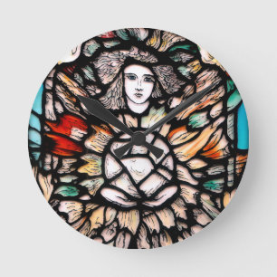 Meditation in colours. round clock