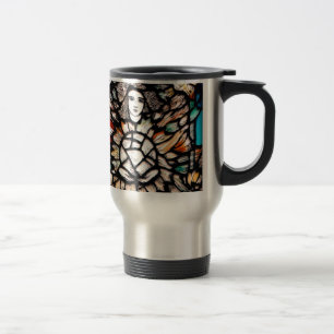 Meditation in Colours: Stained-Glass Art & Spiritu Travel Mug