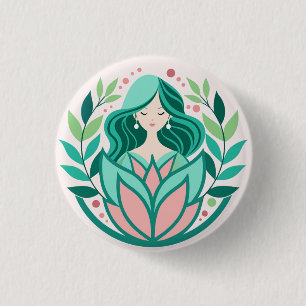 Meditation in the Garden 3 Cm Round Badge