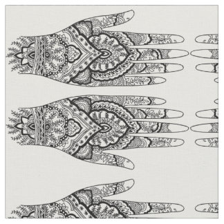 Meditation Inspired Mehndi Hand Fabric