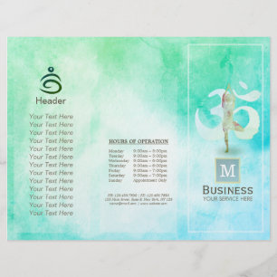 Meditation Instructor Watercolor Yoga Pose Om Sign