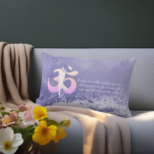 Meditation Instructor Yoga Pose OM Quote Lumbar Cushion