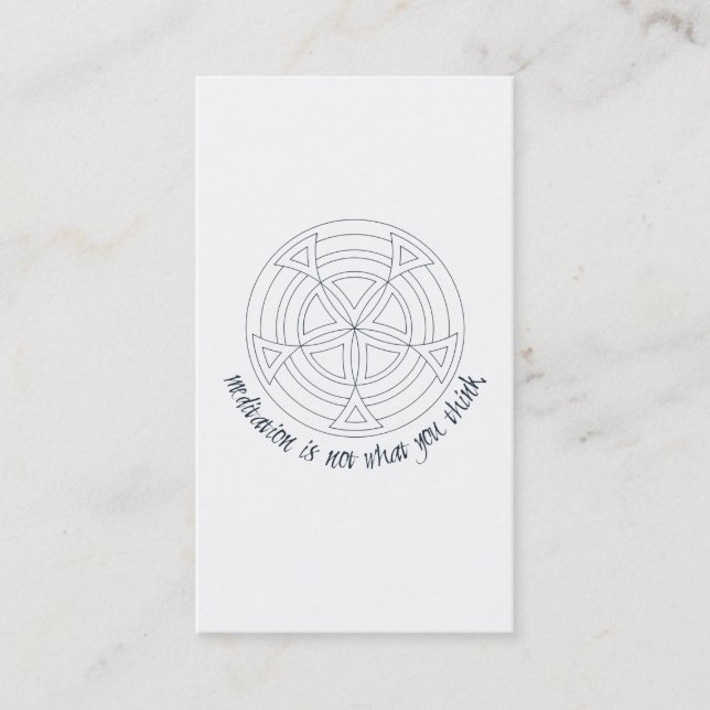 Meditation Is Not What You Think Business Card (Front)