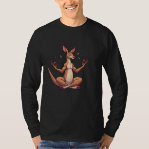Meditation Kangaroo Yoga Pose Relaxing Animal T-Shirt