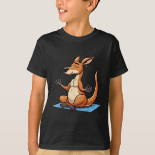 Meditation Kangaroo Yoga Pose Relaxing Animal T-Shirt