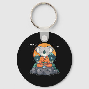 Meditation Koala Mountain Zen Buddha Buddhist Hind Key Ring