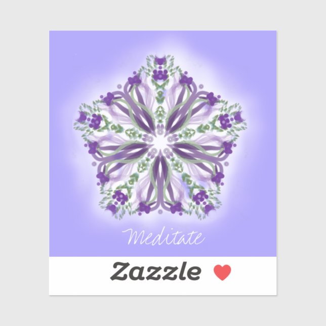 *~* Meditation Light Star Mandala Vinyl Sticker (Sheet)