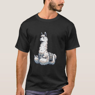 Meditation Llama Yoga Pose Relaxing Animal T-Shirt