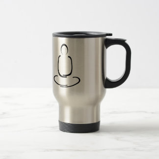Meditation Man Black Travel Mug