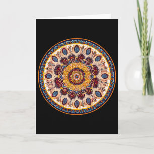Meditation Mandala Circular Spiritual Yoga Pattern Card
