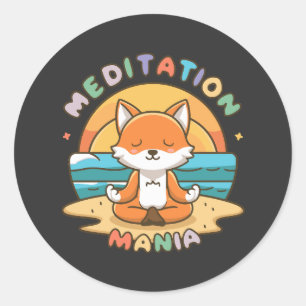 Meditation Mania Classic Round Sticker