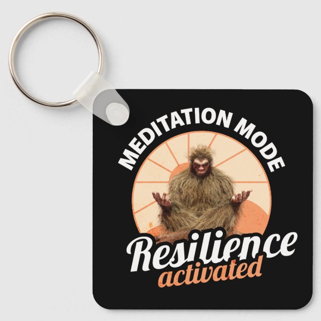 Meditation Mode Bigfoot Resilience Activated Key Ring (Front)