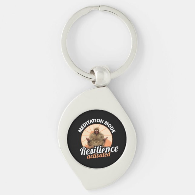 Meditation Mode Bigfoot Resilience Activated Key Ring (Front)