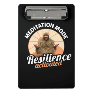 Meditation Mode Bigfoot Resilience Activated Mini Clipboard