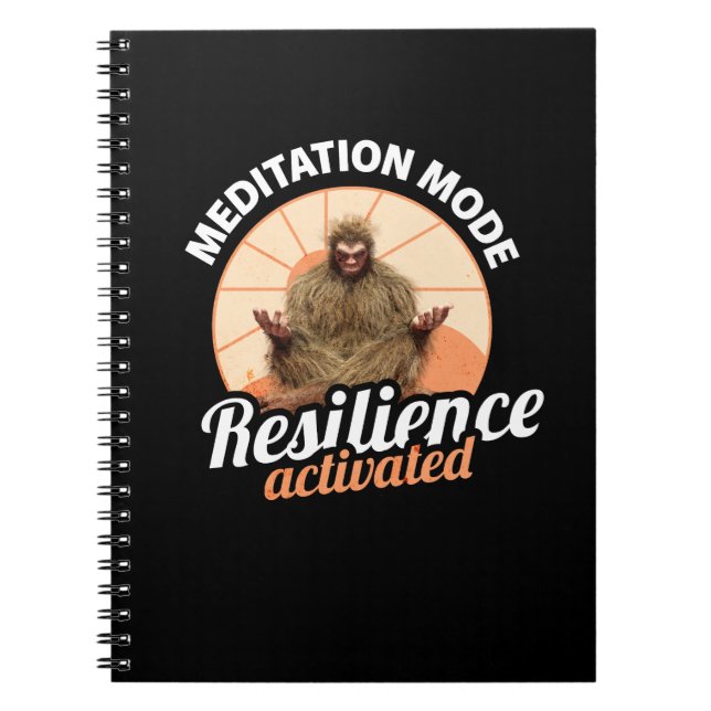 Meditation Mode Bigfoot Resilience Activated Notebook (Front)