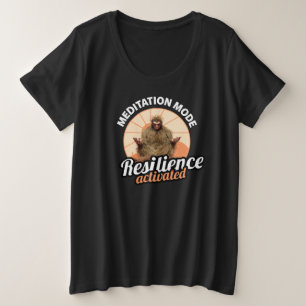 Meditation Mode Bigfoot Resilience Activated Plus Size T-Shirt