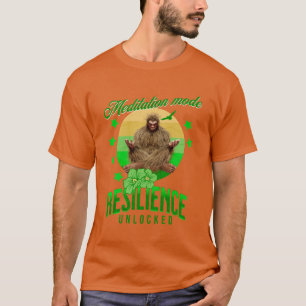 Meditation Mode: Resilience Unlocked Funny Bigfoot T-Shirt