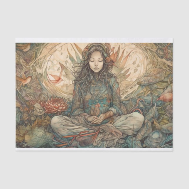 Meditation Namaste Tissue Paper (Front)