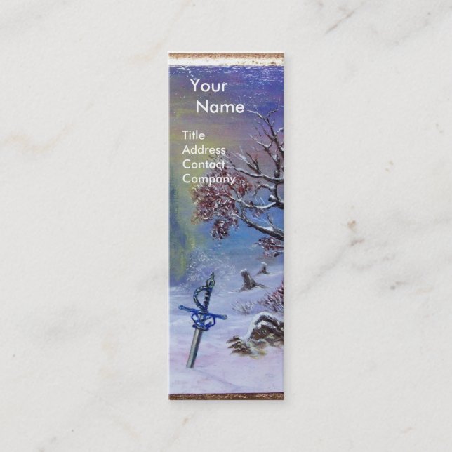 MEDITATION OF A KNIGHT Monogram Mini Business Card (Front)