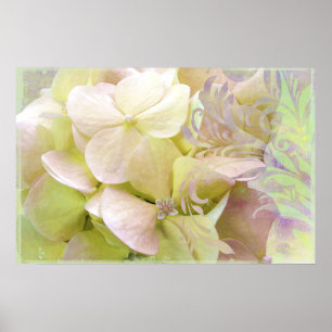 Meditation, Opalescent Hydrangea Poster