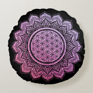 Meditation Pillow glitter pink purple