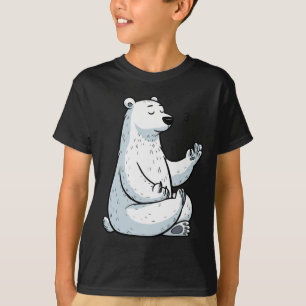 Meditation Polar Bear Yoga Pose Relaxing Animal T-Shirt
