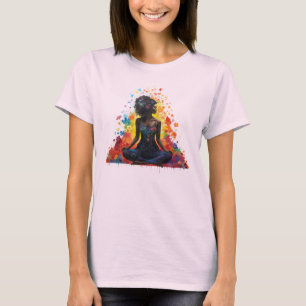 Meditation Pose Women Art Lotus Pose Meditating  T-Shirt