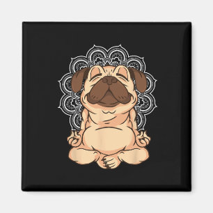 Meditation Pug Dogs Buddha Zen Yoga Teacher Pug Bu Magnet
