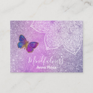 *~* Meditation Reik Yoga Mandala Butterfly Business Card