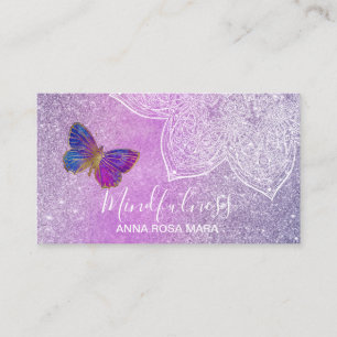 *~* Meditation Reiki  Yoga Mandala Butterfly Business Card