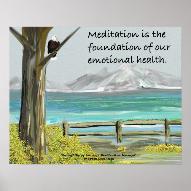 Meditation Reminder Through Nature Poster (Front)