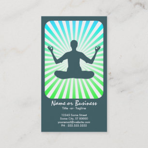 meditation : retro rays business card