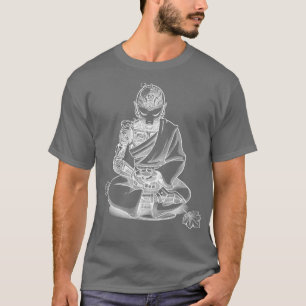 Meditation Robot Monk Minimalist by Tobe Fonseca T-Shirt