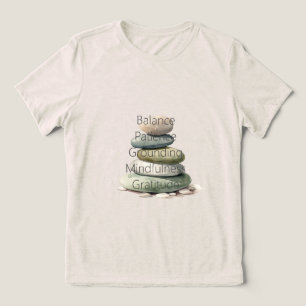 Meditation Rocks Balance Mindfulness Yoga Tri-Blend Shirt