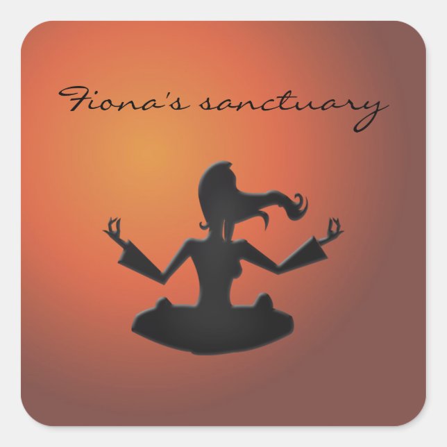 meditation sanctuary square sticker (Front)
