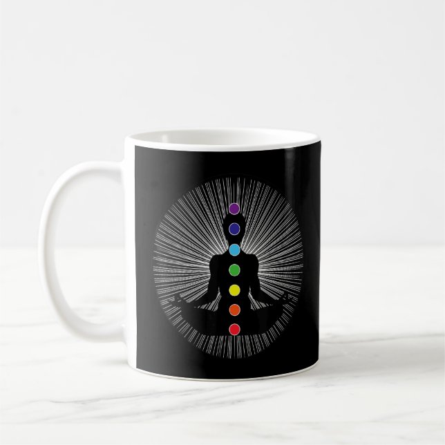 Meditation Seven Chakras Yoga  Coffee Mug (Left)