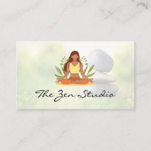 Meditation Sitting Logo Stones in the Grass Appointment Card