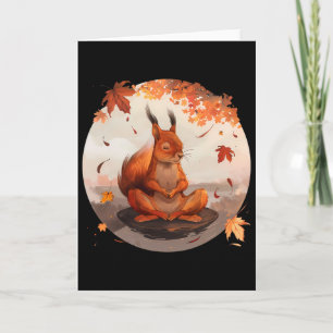 Meditation Squirrel Animal Art Spirituality Yoga B Card