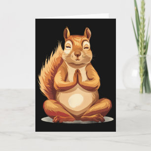 Meditation Squirrel Spirituality Yoga Buddhist Ani Card