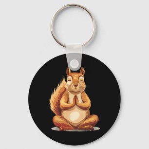Meditation Squirrel Spirituality Yoga Buddhist Ani Key Ring