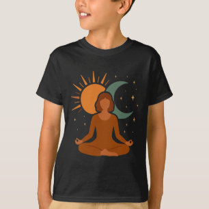 Meditation Sun Moon Yoga Spiritual Self Care Desig T-Shirt